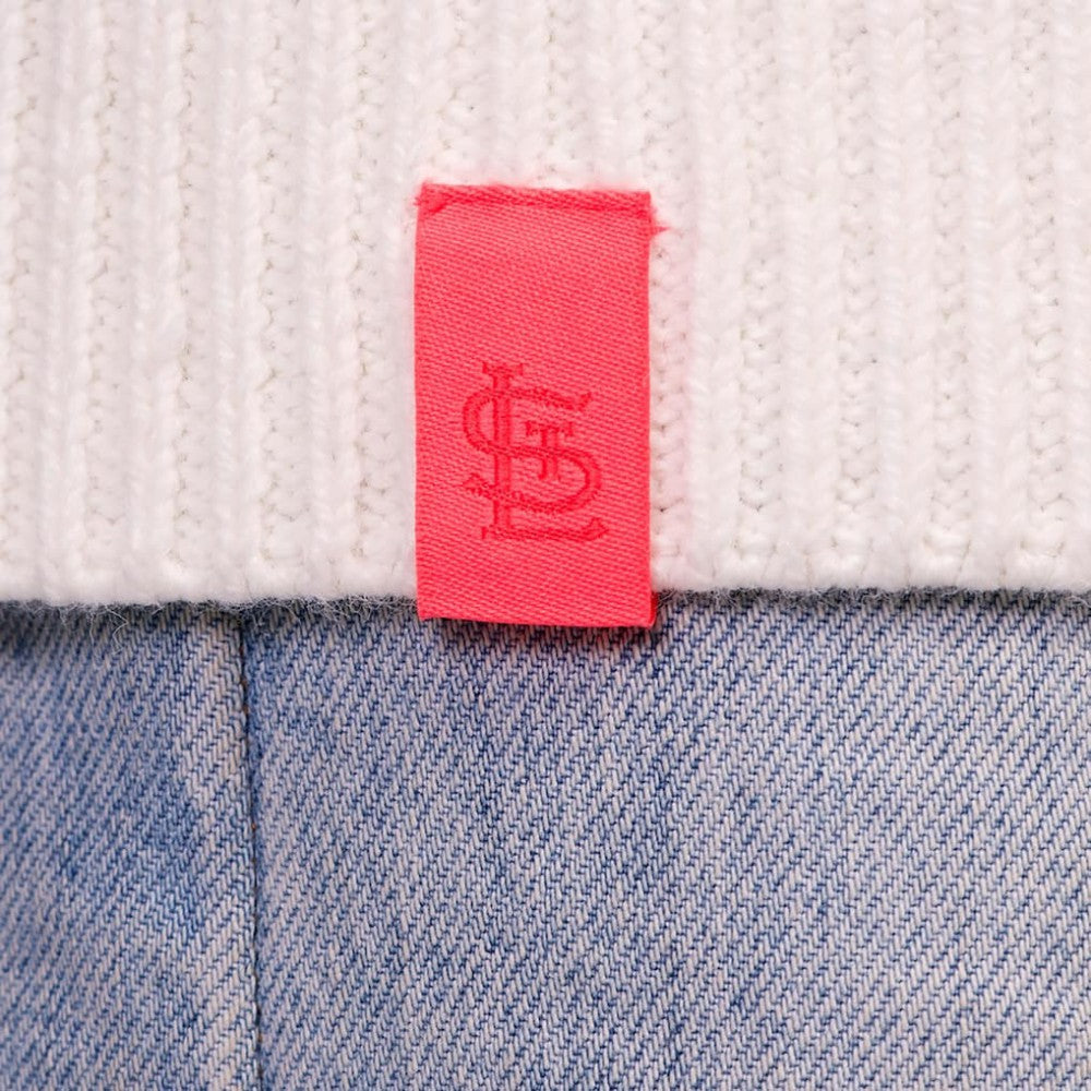 St. Louis Cardinals Lusso Women's Shyla Knit V-Neck Full-Zip Sweater - Red/White - MLB Discount