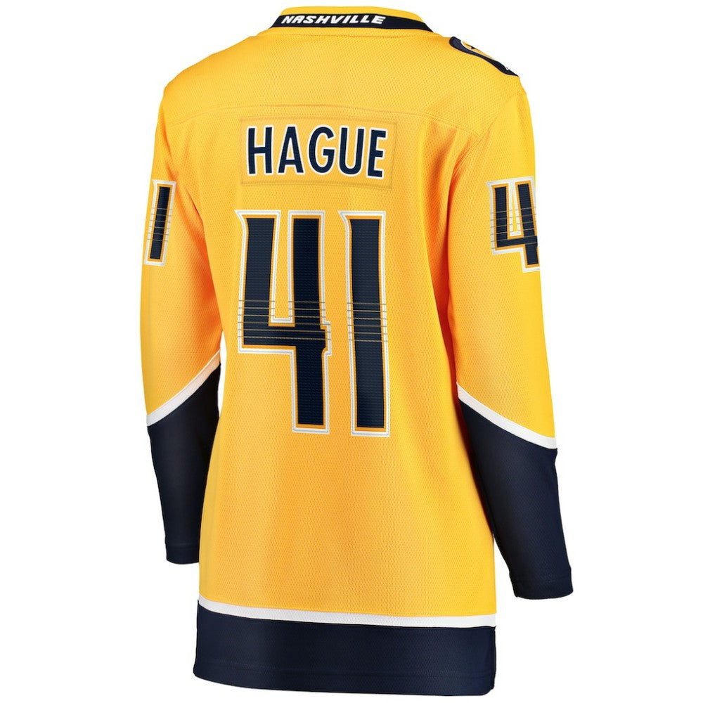 Nicolas Hague Nashville Predators Fanatics Women's Home Breakaway Jersey - Gold - NHL 203363995