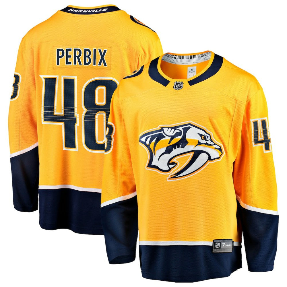 Nick Perbix Nashville Predators Fanatics Home Breakaway Jersey - Gold - NHL 203364002