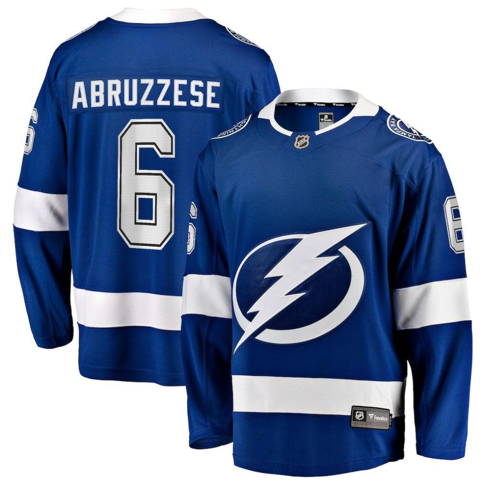 Nick Abruzzese Tampa Bay Lightning Fanatics Home Breakaway Jersey - Blue - NHL 203364004