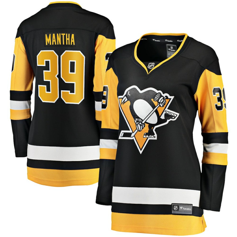 Anthony Mantha Pittsburgh Penguins Fanatics Women's Home Breakaway Jersey - Black - NHL 203364015