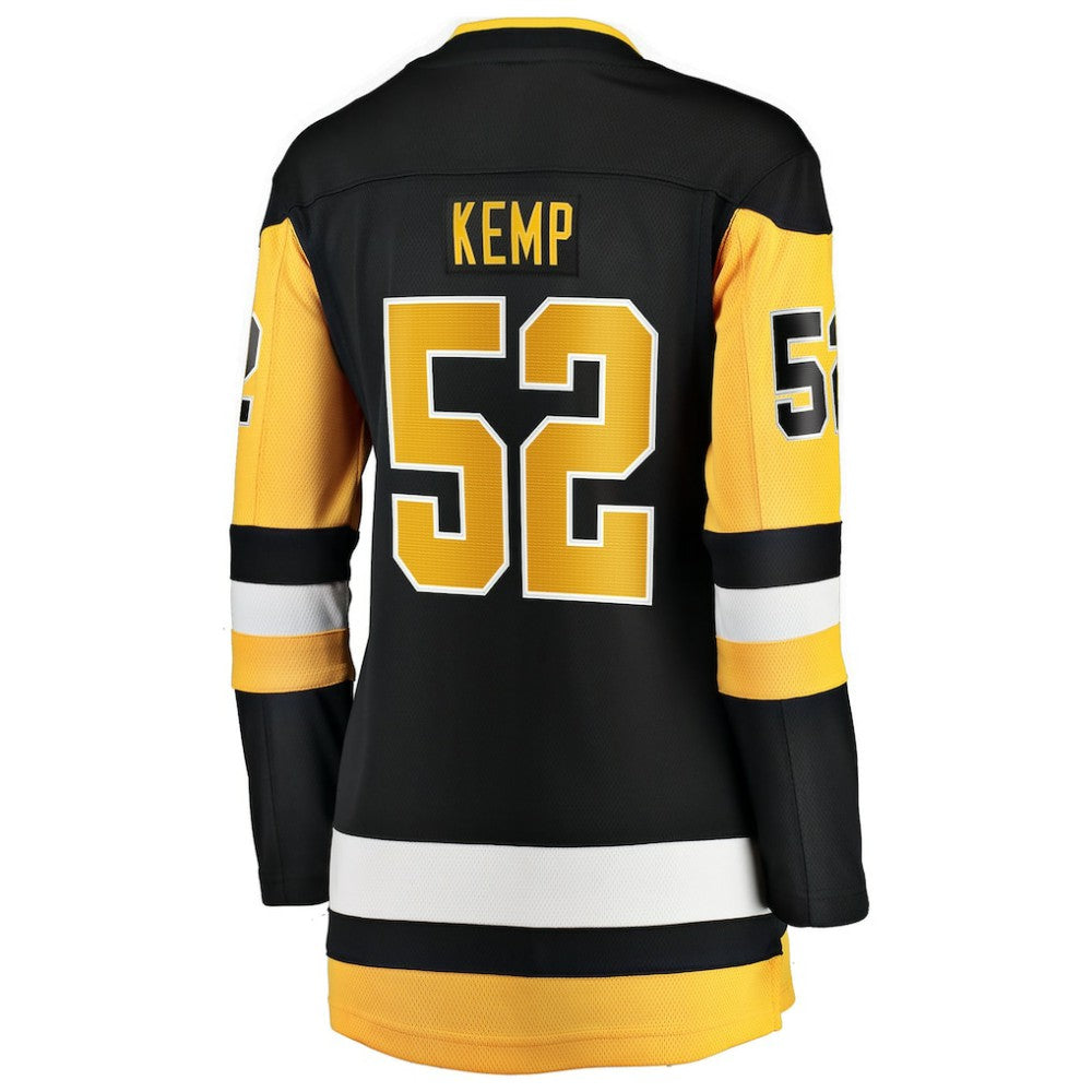 Philip Kemp Pittsburgh Penguins Fanatics Women's Home Breakaway Jersey - Black - NHL 203364017