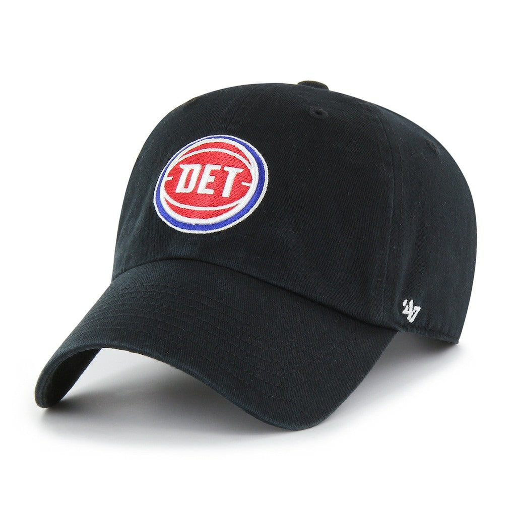 Detroit Pistons '47 Core Logo Clean Up Adjustable Hat for sale Black | 47 brand Near Me