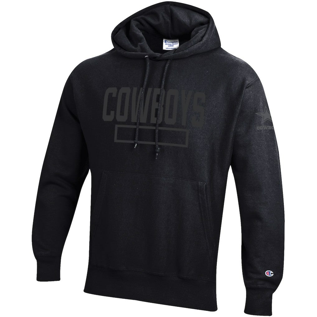 Dallas Cowboys Champion Tonal Reverse Weave Fleece Hoodie Black