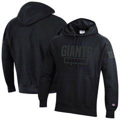 New York Giants Champion Tonal Reverse Weave Fleece Hoodie Black