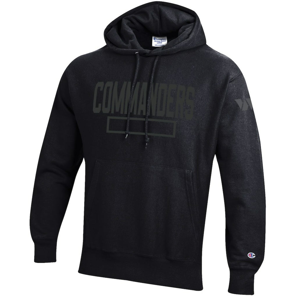 Washington Commanders Champion Tonal Reverse Weave Fleece Hoodie Black