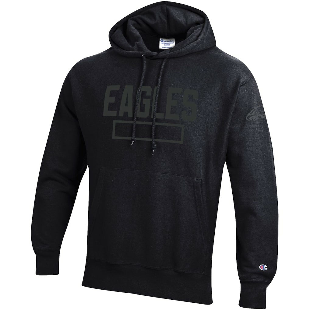 Philadelphia Eagles Champion Tonal Reverse Weave Fleece Hoodie Black
