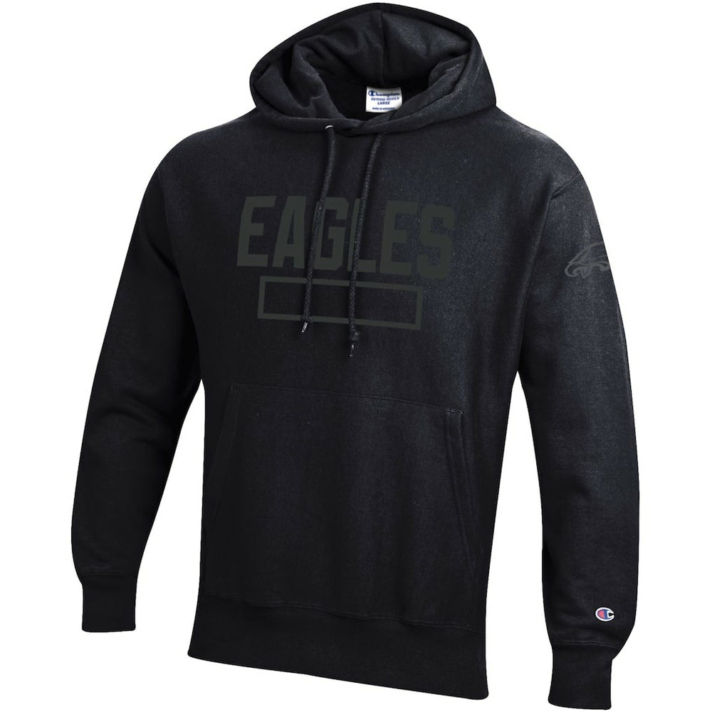 Philadelphia Eagles Champion Tonal Reverse Weave Fleece Hoodie Black