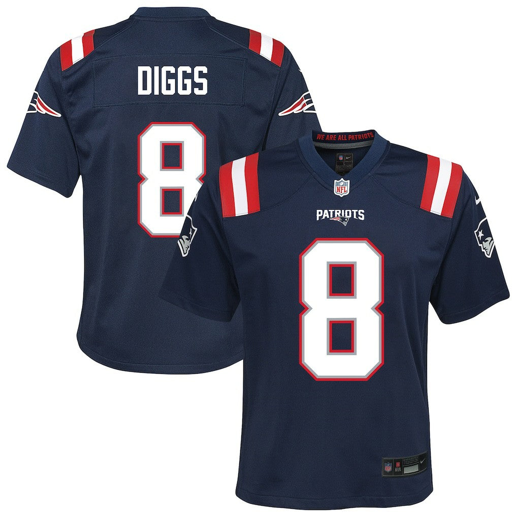 Nike Stefon Diggs New England Patriots Youth Team Game Jersey Navy