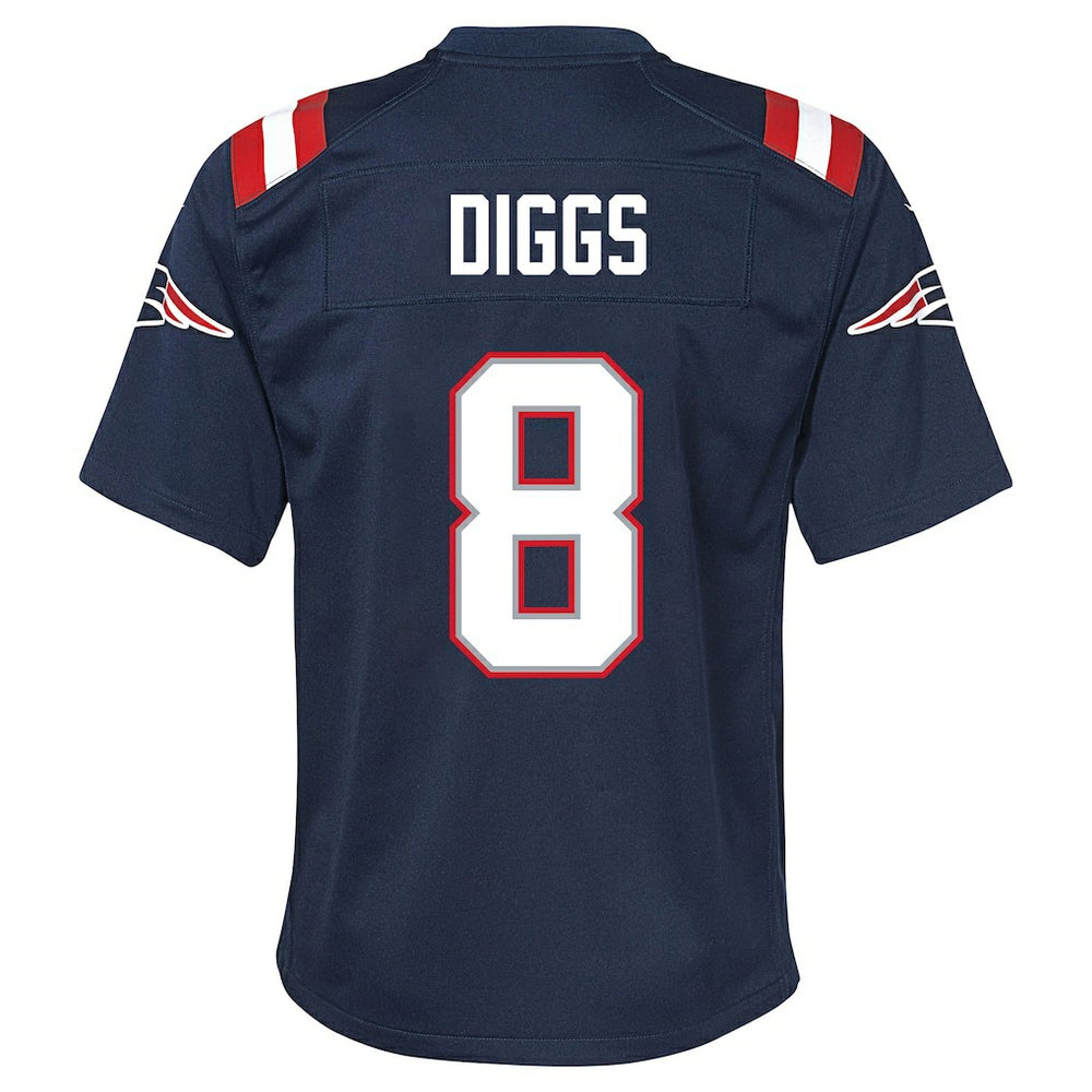 Nike Stefon Diggs New England Patriots Youth Team Game Jersey Navy