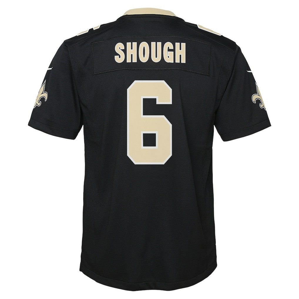 Nike Tyler Shough New Orleans Saints Youth Team Game Jersey Black