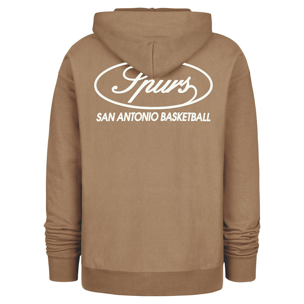 San Antonio Spurs '47 Triple Double Foundation Premium Hoodie Sweatshirt Khaki | 47 brand