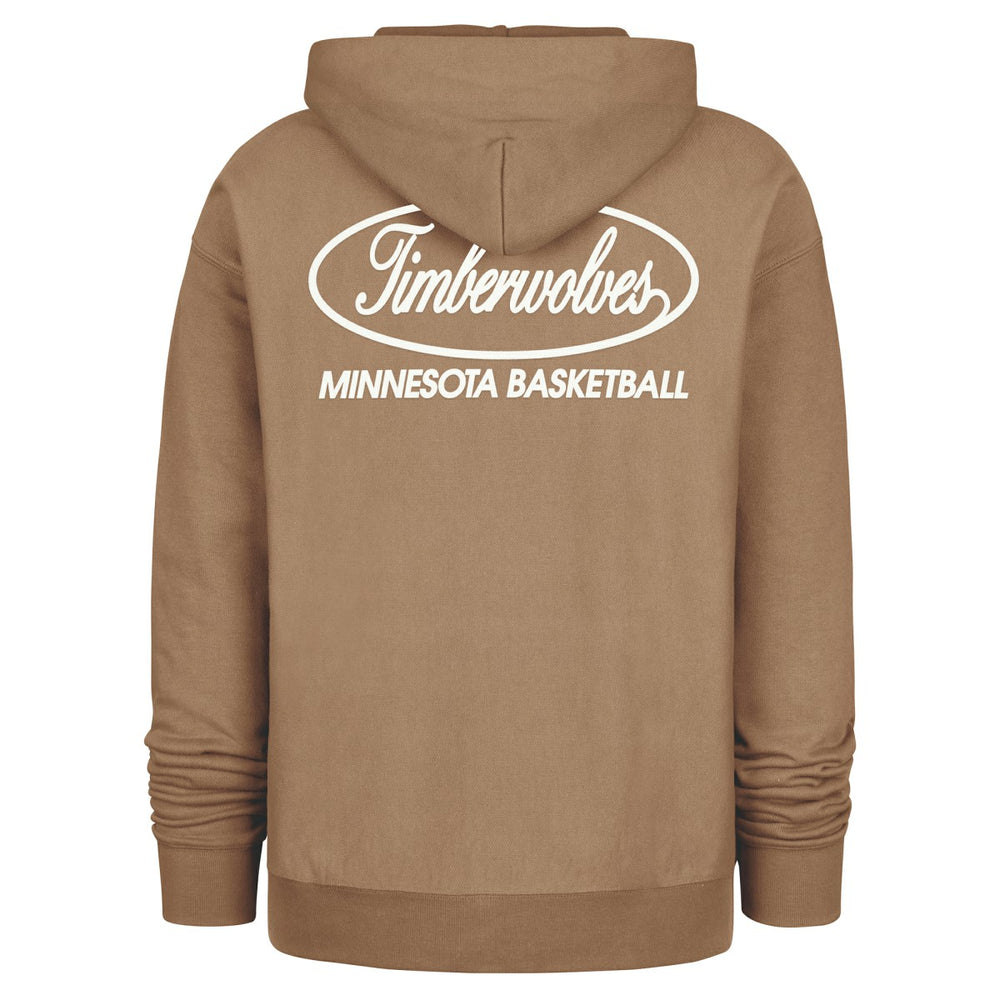 Minnesota Timberwolves '47 Triple Double Foundation Premium Hoodie Sweatshirt Khaki | 47 brand outlet