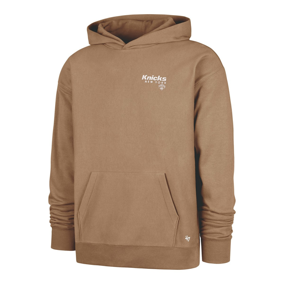 New York Knicks '47 Triple Double Foundation Premium Hoodie Sweatshirt Khaki | 47 brand for sale