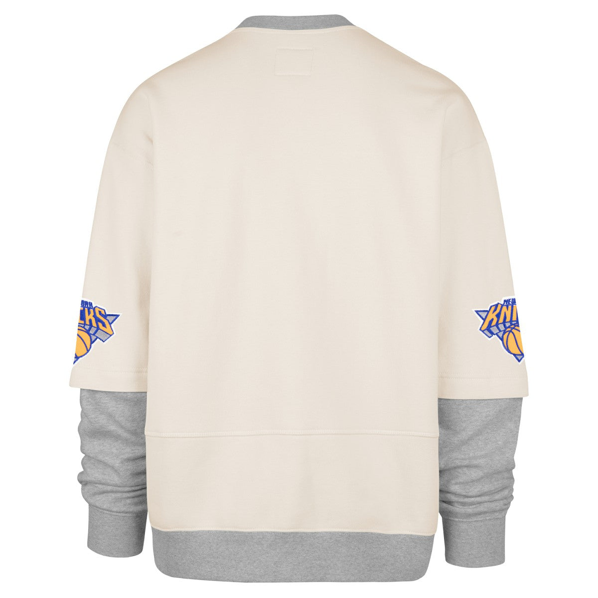 New York Knicks '47 Crossover Collection Trifecta Double Layered Fleece Sweatshirt Cream | 47 brand outlet