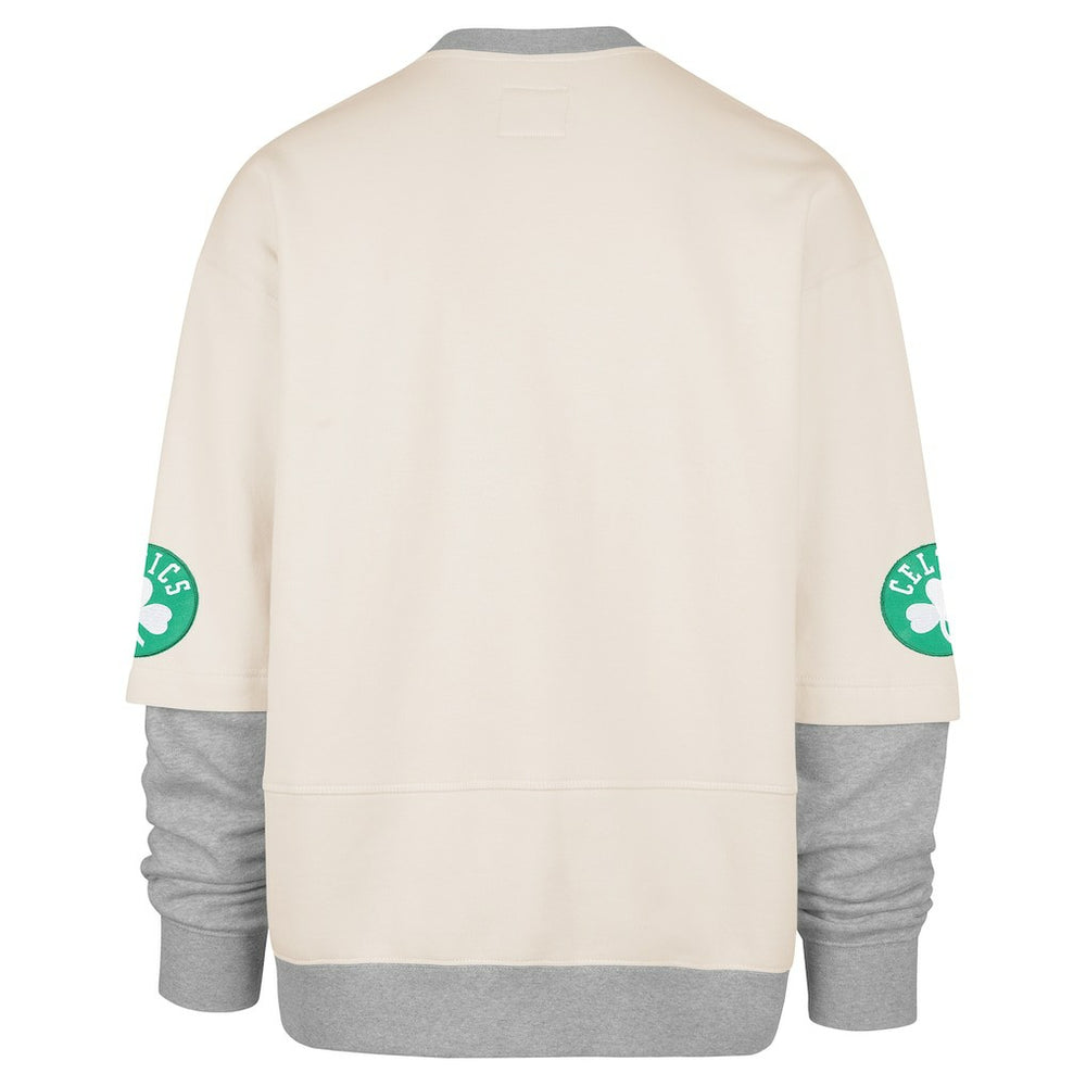 Boston Celtics '47 Crossover Collection Trifecta Double Layered Fleece Sweatshirt Cream | 47 brand
