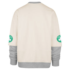 Boston Celtics '47 Crossover Collection Trifecta Double Layered Fleece Sweatshirt Cream | 47 brand