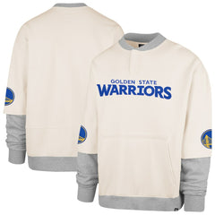 Golden State Warriors '47 Crossover Collection Trifecta Double Layered Fleece Sweatshirt for sale Cream | 47 brand