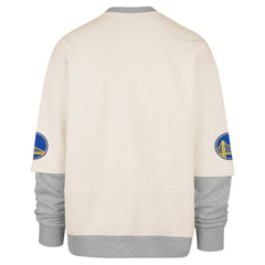 Golden State Warriors '47 Crossover Collection Trifecta Double Layered Fleece Sweatshirt for sale Cream | 47 brand
