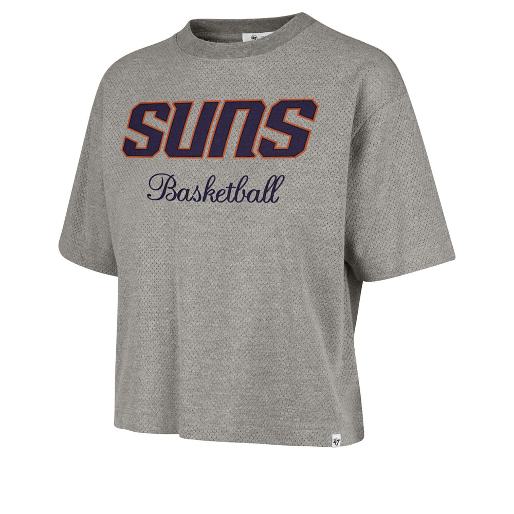 Phoenix Suns '47 Women's Pivot Drop Needle Cropped T-Shirt Gray | 47 brand outlet