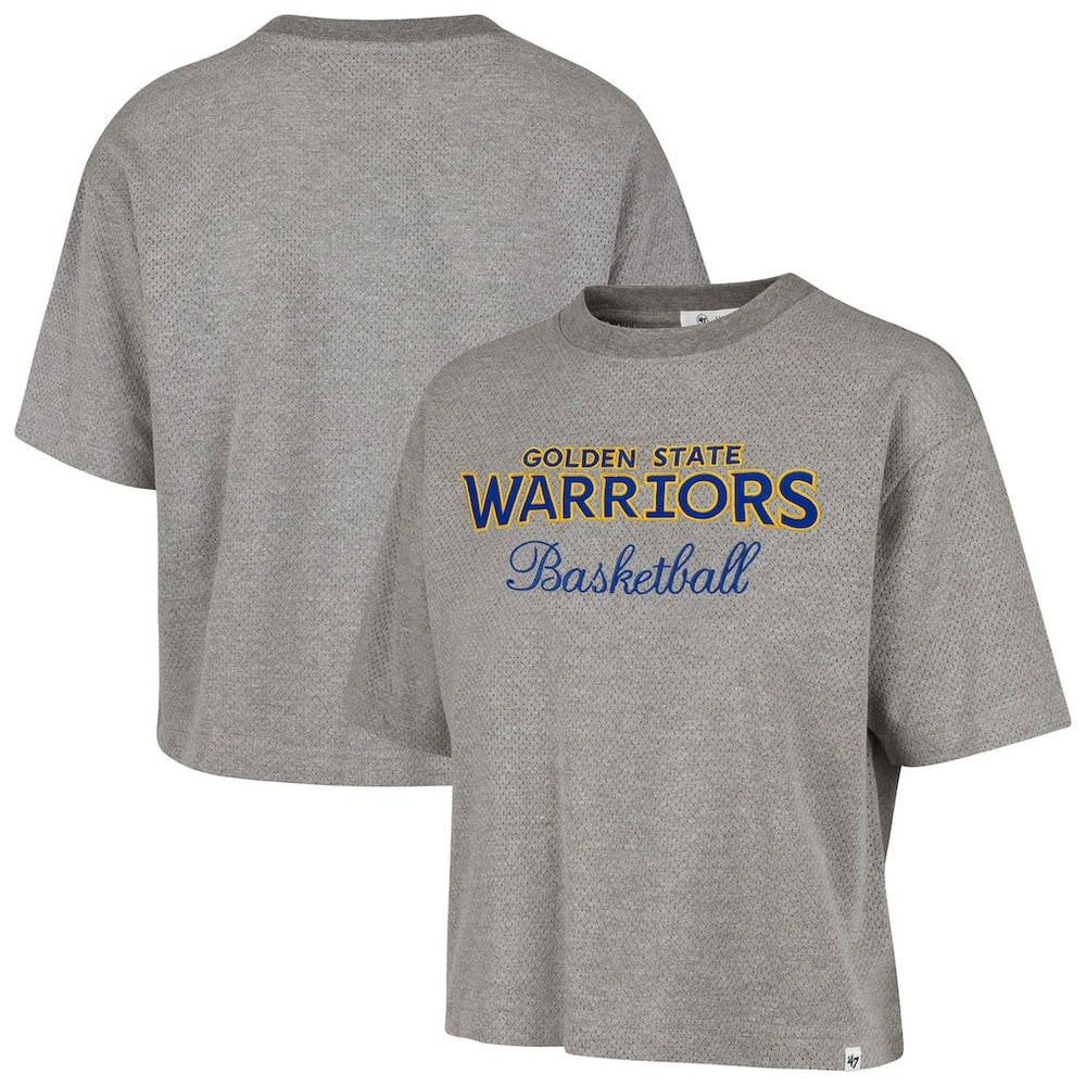 Golden State Warriors '47 Women's Pivot Drop Needle Cropped T-Shirt for sale Gray | 47 brand online