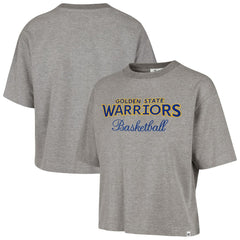 Golden State Warriors '47 Women's Pivot Drop Needle Cropped T-Shirt for sale Gray | 47 brand online