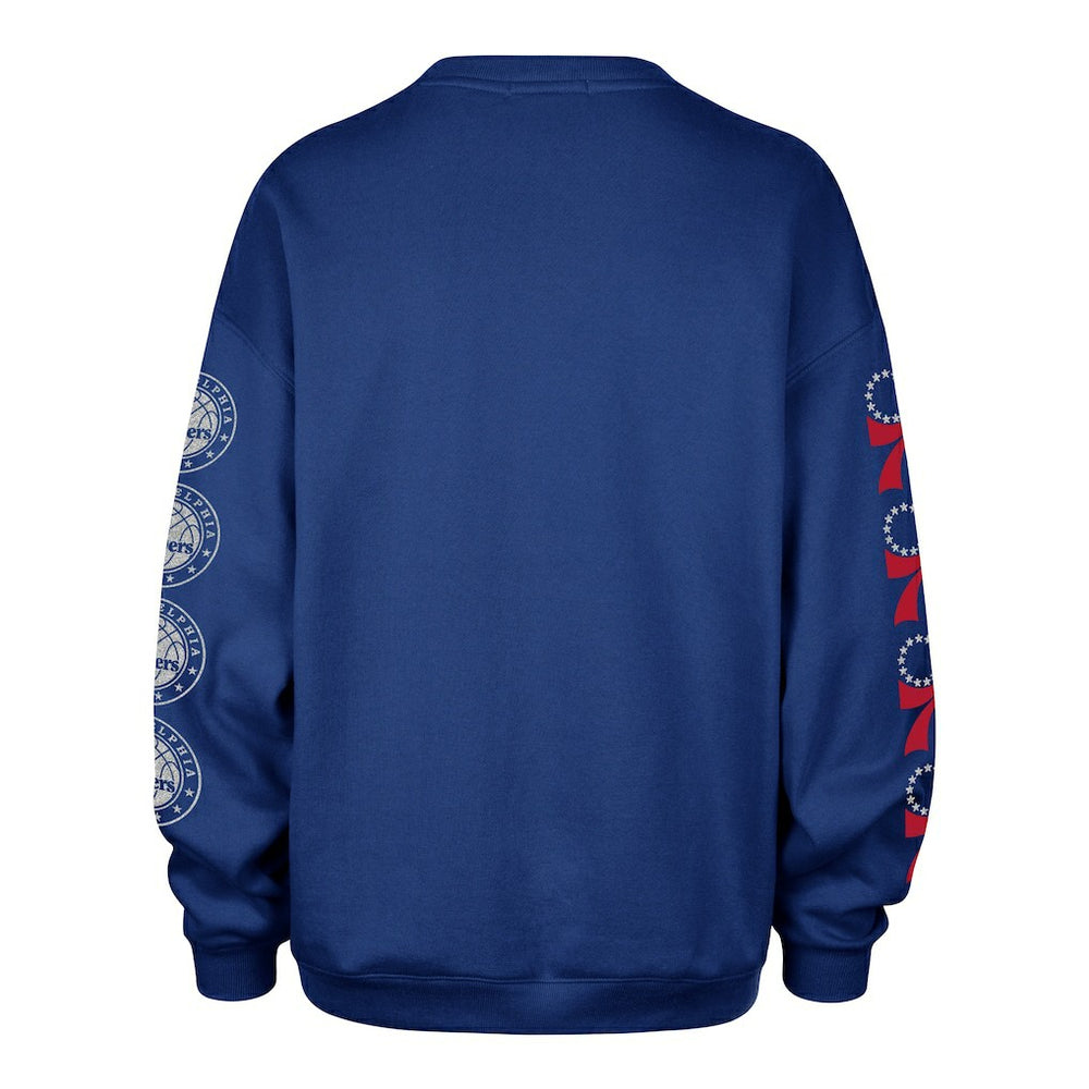 Philadelphia 76ers '47 Women's Go Big Oversized Sweatshirt Royal | 47 brand discount