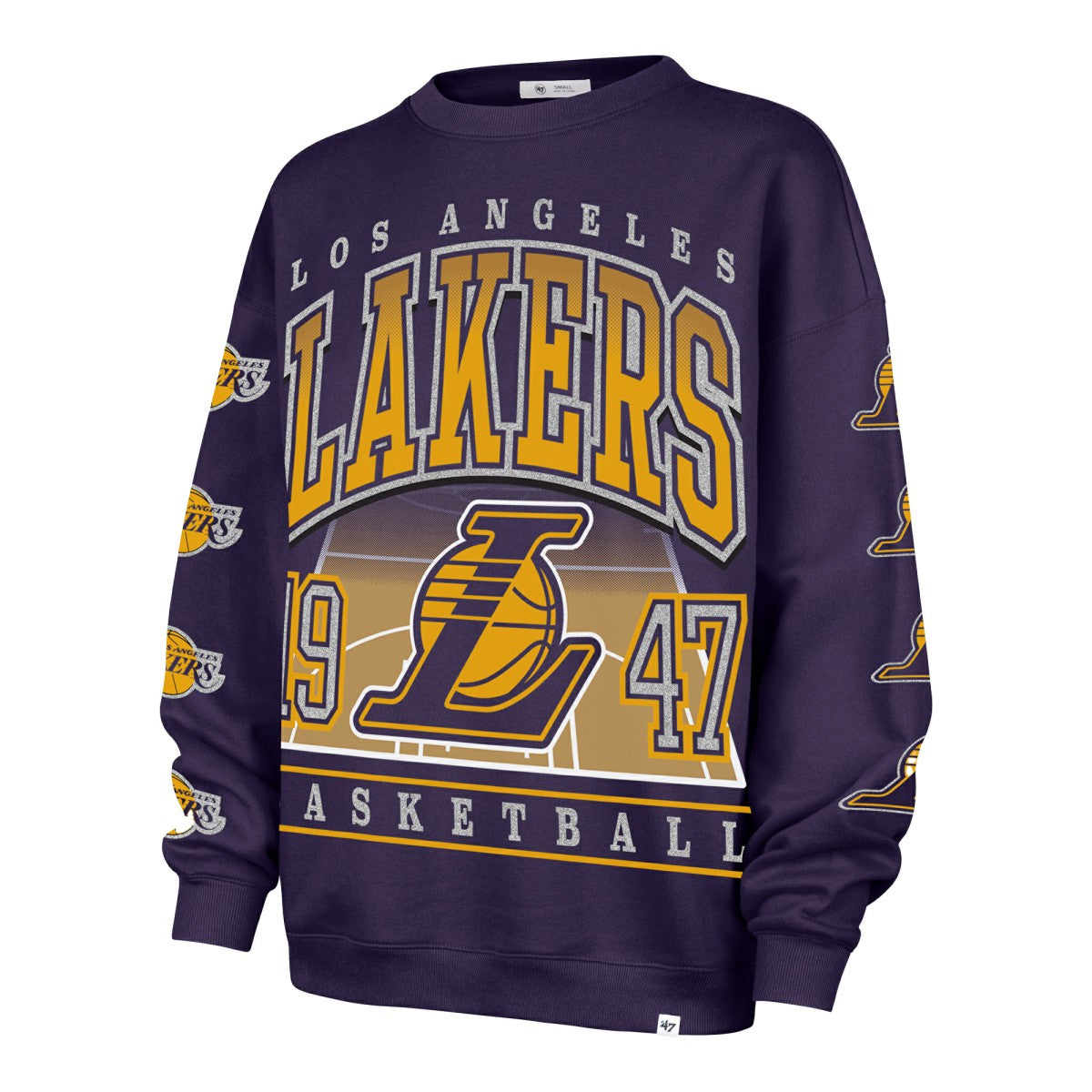 Los Angeles Lakers '47 Women's Go Big Oversized Sweatshirt Purple | 47 brand discount