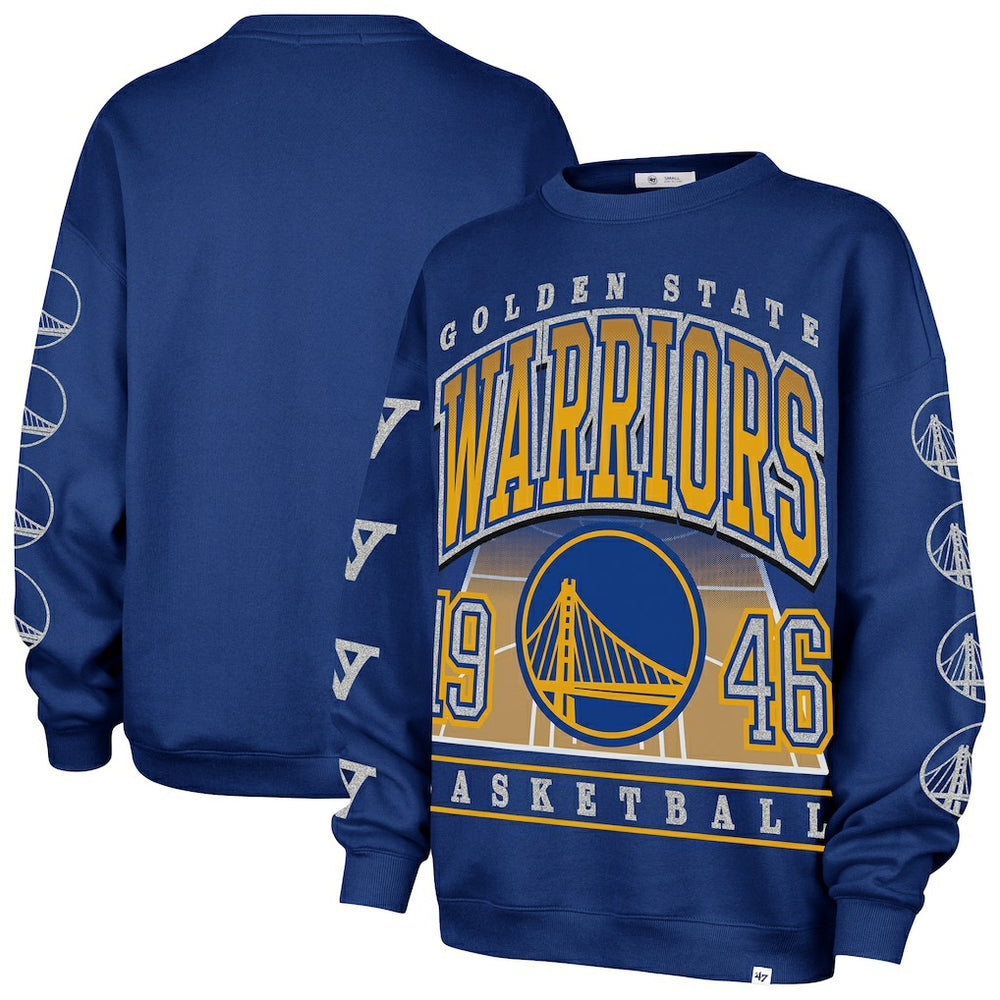 Golden State Warriors '47 Women's Go Big Oversized Sweatshirt for sale Royal | 47 brand US