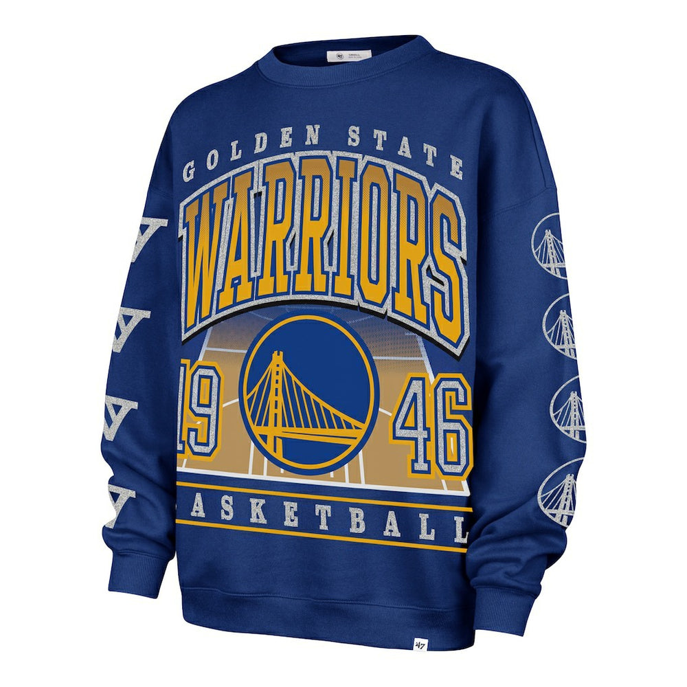 Golden State Warriors '47 Women's Go Big Oversized Sweatshirt for sale Royal | 47 brand US