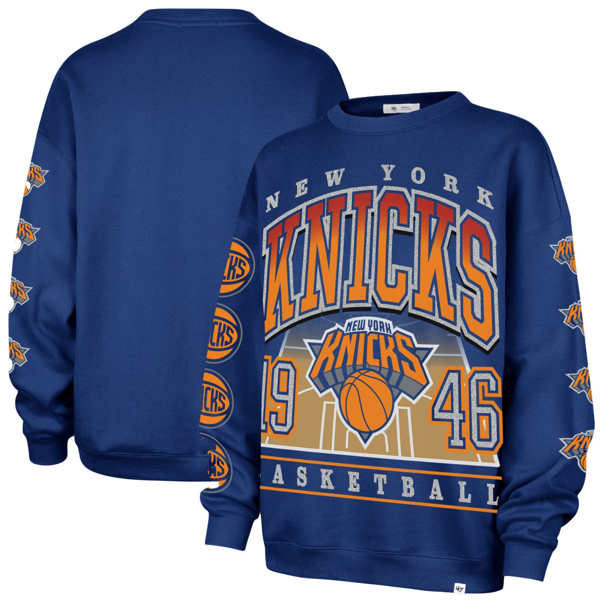 New York Knicks '47 Women's Go Big Oversized Sweatshirt Blue | 47 brand outlet