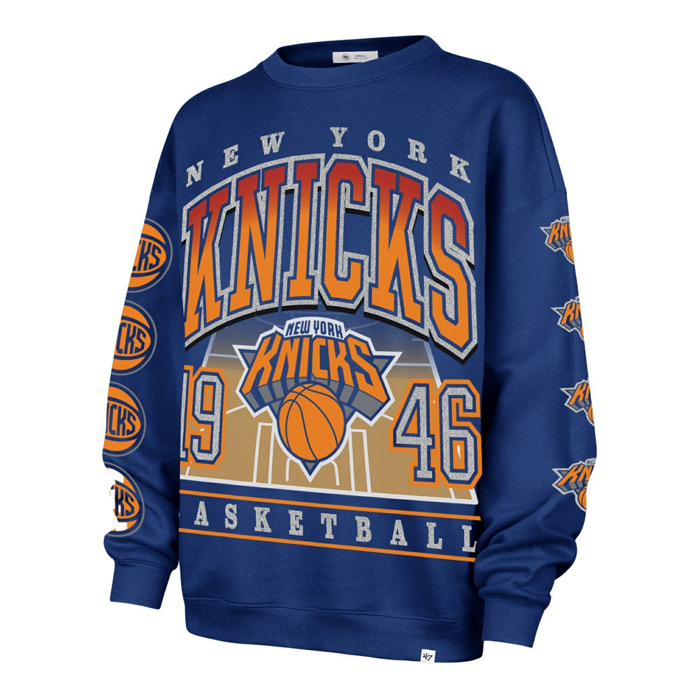 New York Knicks '47 Women's Go Big Oversized Sweatshirt Blue | 47 brand outlet