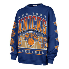 New York Knicks '47 Women's Go Big Oversized Sweatshirt Blue | 47 brand outlet
