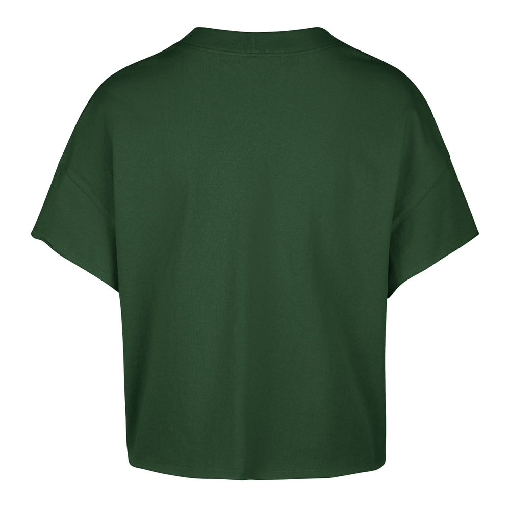 Milwaukee Bucks '47 Women's Elation Oversized Notch Neck T-Shirt Hunter Green | 47 brand Lifestyle