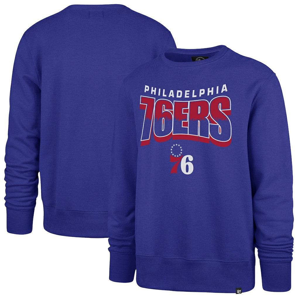 Philadelphia 76ers '47 Unisex Brush By Headline Crewneck Sweatshirt Royal | 47 brand discount