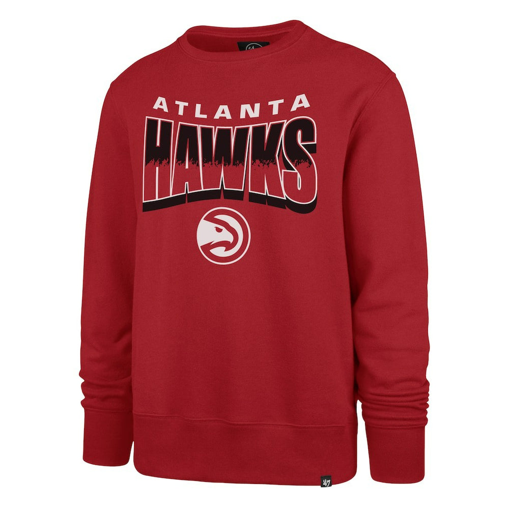 Atlanta Hawks '47 Unisex Brush By Headline Crewneck Sweatshirt Red | 47 brand Lifestyle