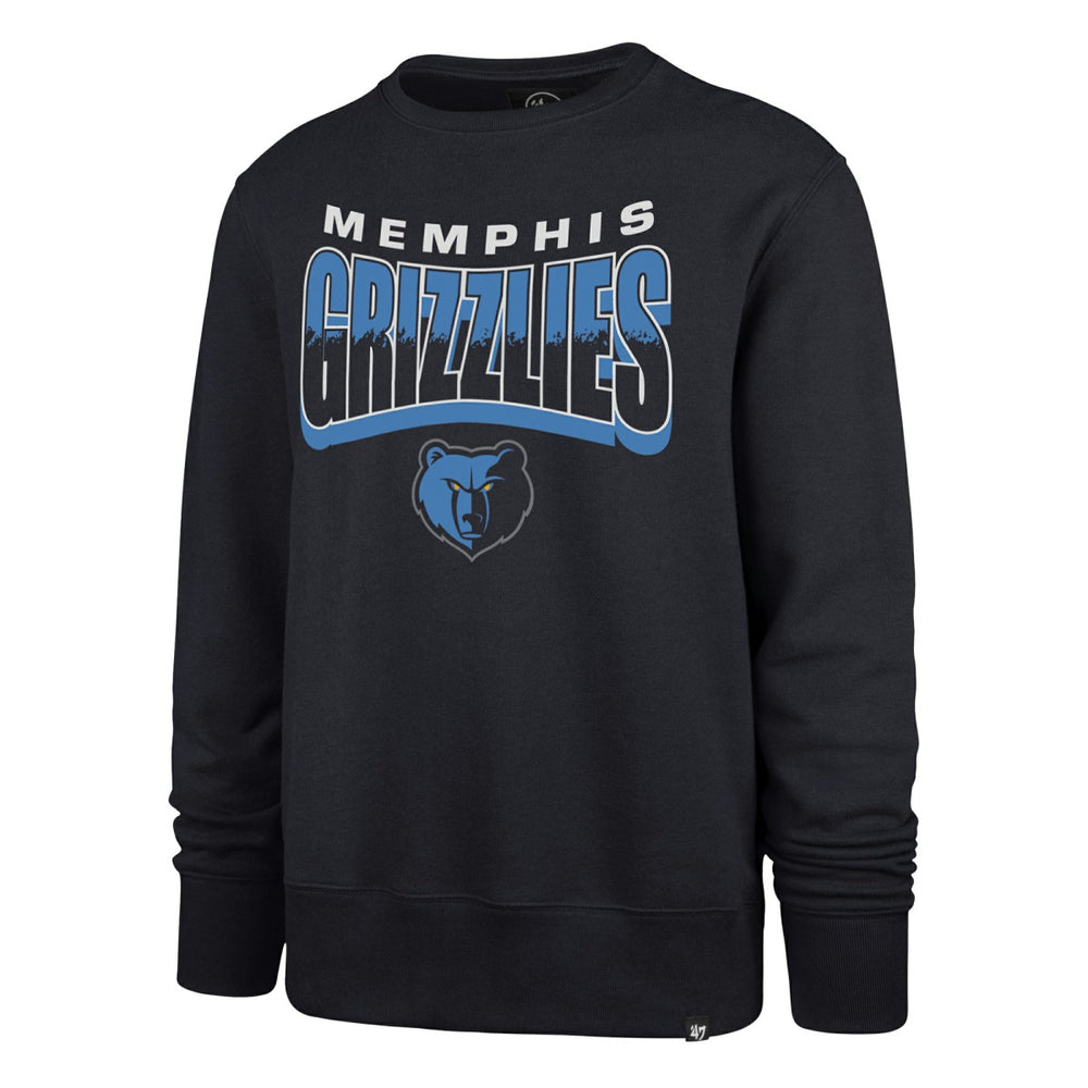 Memphis Grizzlies '47 Unisex Brush By Headline Crewneck Sweatshirt Navy | 47 brand for sale
