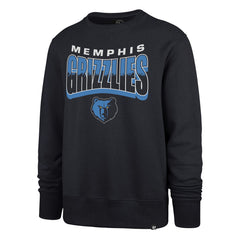 Memphis Grizzlies '47 Unisex Brush By Headline Crewneck Sweatshirt Navy | 47 brand for sale