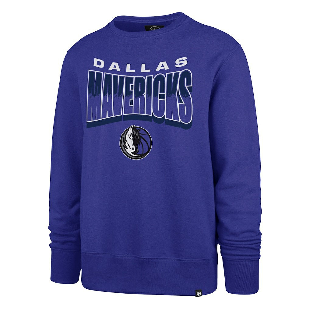 Dallas Mavericks '47 Unisex Brush By Headline Crewneck Sweatshirt for sale Blue | 47 brand Lifestyle