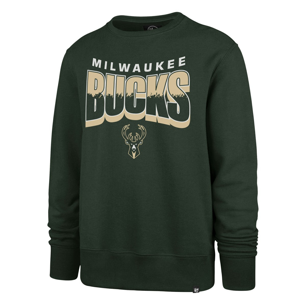 Milwaukee Bucks '47 Unisex Brush By Headline Crewneck Sweatshirt Hunter Green | 47 brand outlet