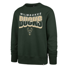 Milwaukee Bucks '47 Unisex Brush By Headline Crewneck Sweatshirt Hunter Green | 47 brand outlet