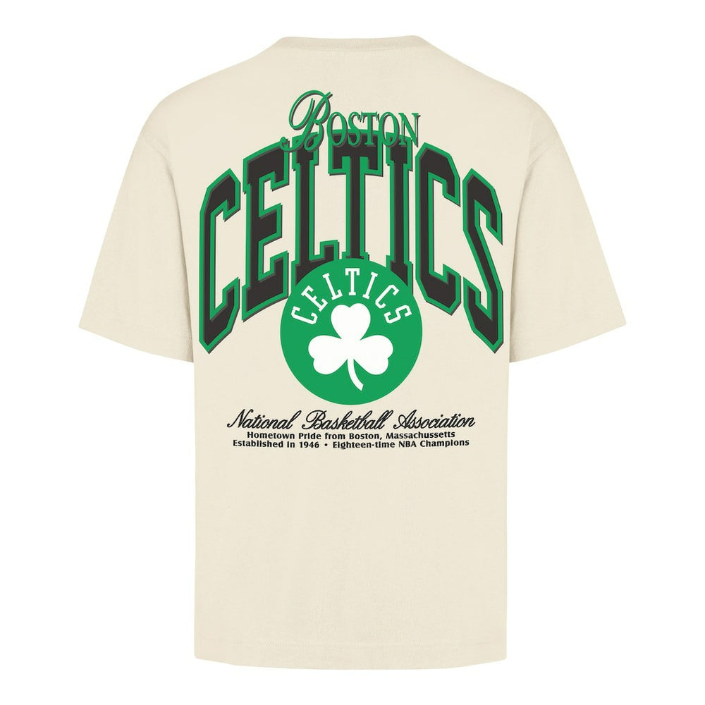 Boston Celtics '47 Unisex Crossover Collection Foundation Pocket T-Shirt Cream | 47 brand Lifestyle