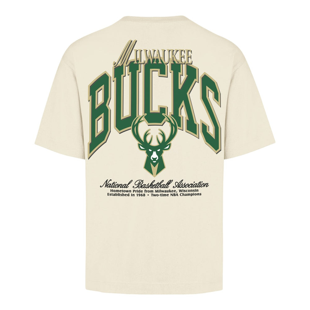Milwaukee Bucks '47 Unisex Crossover Collection Foundation Pocket T-Shirt Cream | 47 brand for sale