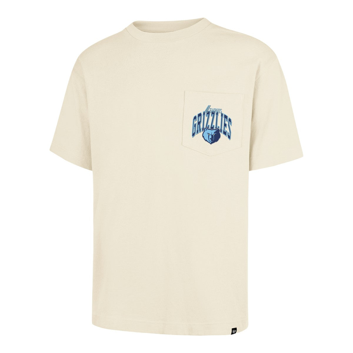 Memphis Grizzlies '47 Unisex Crossover Collection Foundation Pocket T-Shirt Cream | 47 brand US