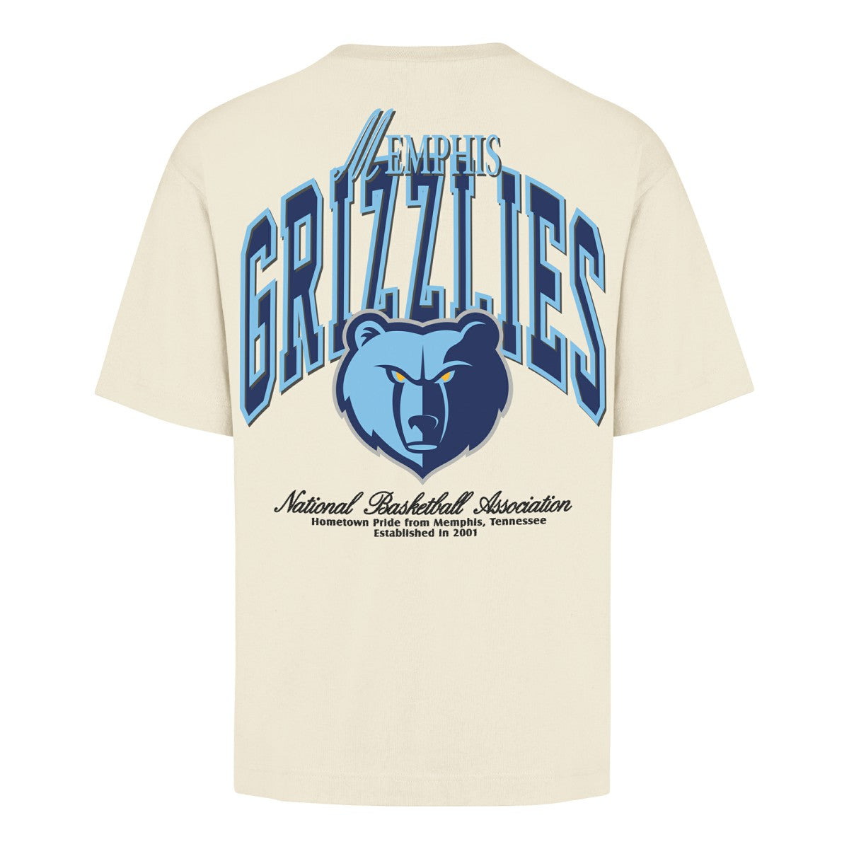 Memphis Grizzlies '47 Unisex Crossover Collection Foundation Pocket T-Shirt Cream | 47 brand US
