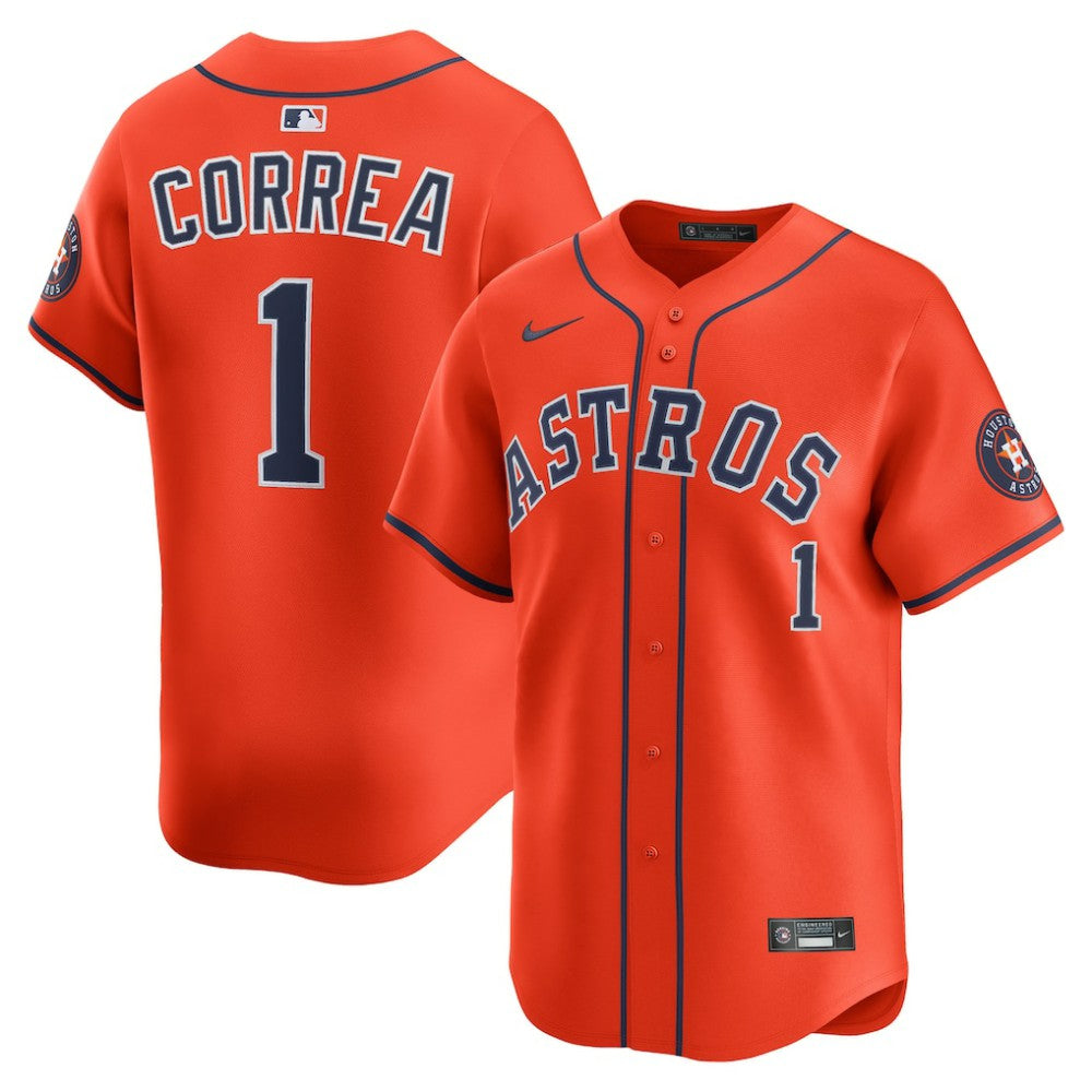 Carlos Correa Houston Astros Nike Alternate Limited Player Jersey - Orange - Nike Lifestyle