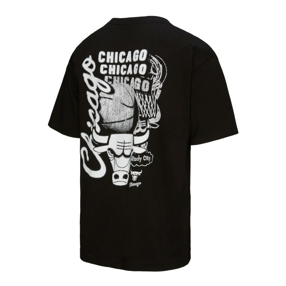 Chicago Bulls Hardwood Classics Overlap T-Shirt for sale Black | Mitchell & Ness outlet