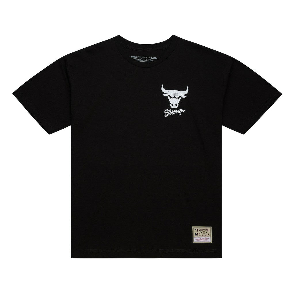Chicago Bulls Hardwood Classics Overlap T-Shirt for sale Black | Mitchell & Ness outlet