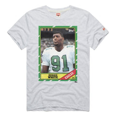 Reggie White Philadelphia Eagles Homage Unisex NFL Topps Trading Card Tri-Blend T-Shirt Gray