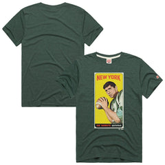 Joe Namath New York Jets Homage Unisex NFL Topps Trading Card Tri-Blend T-Shirt Green